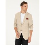 Cacharel Erkek Bej Slim Fit Yün Karışımlı Ceket 50290540-VR011 - 52 - 6 Drop