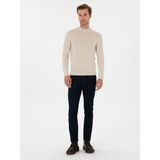 Cacharel Erkek Bej Slim Fit Yün Karışımlı Çeyrek Balıkçı Basic Triko Kazak 50315295-VR011 - 2XL