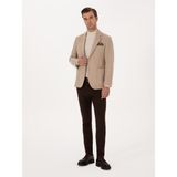 Cacharel Erkek Bej Slim Fit Yün Karışımlı Flanel Ceket 50316351-VR011 - 6 Drop - 46