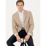 Cacharel Erkek Bej Slim Fit Yün Karışımlı Spor Ceket 50270156-VR011 - 4 Drop - 46