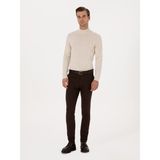 Cacharel Erkek Bej Slim Fit Yün Karışımlı Yarım Balıkçı Basic Triko Kazak 50315296-VR011 - XL