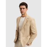 Cacharel Erkek Bej Slim Fit Yün Keten Karışımlı Mikro Desen Kırlangıç Yaka Ceket 50319085-VR011 - 6 Drop