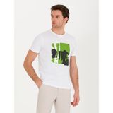 Cacharel Erkek Beyaz Bisiklet Yaka Slim Fit T-Shirt 50265888-VR013 - 2XL