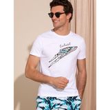 Cacharel Erkek Beyaz Bisiklet Yaka Slim Fit T-Shirt 50266515-VR013 - 2XL