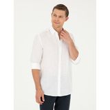 Cacharel Erkek Beyaz Regular Fit %100 Keten Gömlek 50284823-VR013 - XL