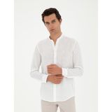 Cacharel Erkek Beyaz Regular Fit %100 Keten Gömlek 50288562-VR013 - 46