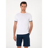Cacharel Erkek Beyaz Regular Fit %100 Pamuk Bisiklet Yaka T-shirt 50301318-VR013 - 2XL