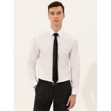 Cacharel Erkek Beyaz Slim Fit % 100 Pamuk İtalyan Yaka Basic Gömlek 50255242-VR013 - 38