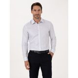 Cacharel Erkek Beyaz Slim Fit %100 Pamuk Kareli Gömlek 50310470-VR013 - 43