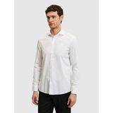 Cacharel Erkek Beyaz Slim Fit %100 Pamuk Tam İtalyan Yaka Klasik Gömlek 50318221-VR013 - 42