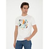 Cacharel Erkek Beyaz Slim Fit Bisiklet Yaka T-shirt 50284398-VR013