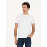 Cacharel Erkek Beyaz Slim Fit Bisiklet Yaka T-shirt 50284773-VR013