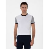 Cacharel Erkek Beyaz Slim Fit Bisiklet Yaka Triko T-Shirt 50285435-VR013 - 2XL