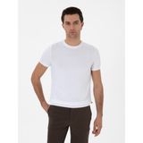 Cacharel Erkek Beyaz Slim Fit Bisiklet Yaka Triko T-Shirt 50300811-VR013