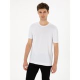 Cacharel Erkek Beyaz Slim Fit Bisiklet Yaka Triko T-Shirt 50314608-VR013