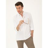 Cacharel Erkek Beyaz Slim Fit Gömlek 50286260-VR013 - 2XL