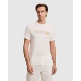 Cacharel Erkek Beyaz Slim Fit Modal Karışımlı Bisiklet Yaka Desenli T-Shirt 50320551-VR013