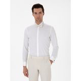 Cacharel Erkek Beyaz Slim Fit Pamuk Karışımlı Ata Yaka Smokin Gömlek 50304086-VR013