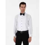 Cacharel Erkek Beyaz Slim Fit Pamuk Karışımlı Ata Yaka Smokin Gömlek 50308852-VR013 - 41