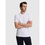 Cacharel Erkek Beyaz Slim Fit Pamuk Karışımlı Bisiklet Yaka Basic T-Shirt 50328373-VR013 - XL