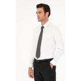 Cacharel Erkek Beyaz Slim Fit Pamuk Karışımlı Gömlek 50284433-VR013 - 42