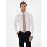 Cacharel Erkek Beyaz Slim Fit Pamuk Karışımlı Gömlek 50314589-VR013