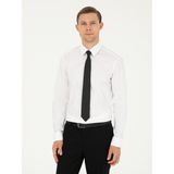 Cacharel Erkek Beyaz Slim Fit Pamuk Karışımlı Klasik Gömlek 50292265-VR013 - 41