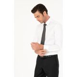 Cacharel Erkek Beyaz Slim Fit Pamuk Klasik Gömlek 50285570-VR013 - 37