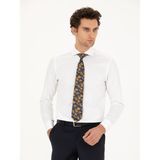 Cacharel Erkek Beyaz Slim Fit Pamuk Klasik Gömlek 50287784-VR013 - 39