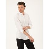 Cacharel Erkek Beyaz Slim Fit Pmuk Karışımlı Gömlek 50285450-VR013 - 3XL