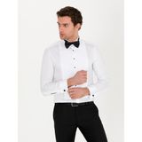 Cacharel Erkek Beyaz Slim Fit Smokin Gömlek 50269231-VR013 - 43