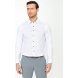 Cacharel Erkek Beyaz Slim Fit Uzun Kollu Gömlek 50247575-VR013