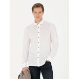 Cacharel Erkek Beyaz Slim Fit Uzun Kollu Gömlek 50279606-VR013 - 37