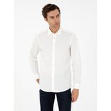 Cacharel Erkek Beyaz Slim Fit Uzun Kollu Gömlek 50291698-VR013