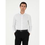 Cacharel Erkek Beyaz Slim Fit Uzun Kollu Gömlek 50303222-VR013 - 42