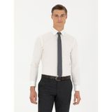 Cacharel Erkek Beyaz Slim Fit Uzun Kollu Klasik Gömlek 50273661-VR013 - 4XL