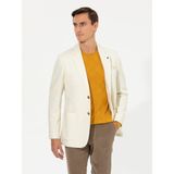 Cacharel Erkek Beyaz Slim Fit Yün Karışımlı Balıksırtı Ceket 50255401-VR013 - 6 Drop