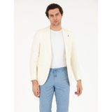 Cacharel Erkek Beyaz Slim Fit Yün Keten Karışımlı Ceket 50264752-VR013 - 6 Drop - 54