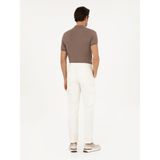 Cacharel Erkek Beyaz Straight Fit Kadife Kargo Cepli %100 Pamuk Kanvas Pantolon 50294013-VR013 - 32 - 33
