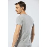 Cacharel Erkek Bisiklet Yaka Düğmeli T-Shirt - M - Gri