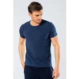 Cacharel Erkek Bisiklet Yaka Likrali T-Shirt Lacivert