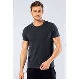 Cacharel Erkek Bisiklet Yaka Likrali T-Shirt Siyah