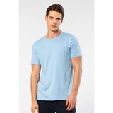 Cacharel Erkek Bisiklet Yaka T-shirt 2169/Açık Mavi