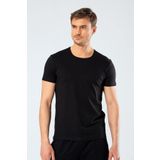 Cacharel Erkek Bisiklet Yaka T-Shirt (Slim Fit) Siyah XXL