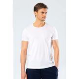 Cacharel Erkek Bisiklet Yaka T-Shirt (Slim Fit) - XL - Beyaz