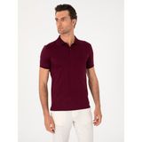 Cacharel Erkek Bordo Slim Fit %100 Pamuk Polo Yaka T-shirt 50300721-VR014