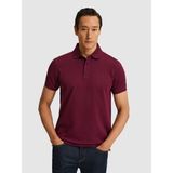 Cacharel Erkek Bordo Slim Fit Saf Pamuk Polo Yaka Basic T-Shirt 50320657-VR014 - XL