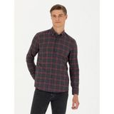 Cacharel Erkek Bordo Slim Fit Uzun Kollu Gömlek 50282560-VR014 - 39