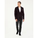 Cacharel Erkek Bordo Slim Fit Yün Karışımlı Ceket 50290531-VR014 - 6 Drop