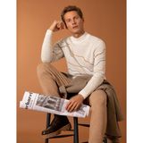 Cacharel Erkek Camel Regular Fit Pamuk Karışımlı Yarım Balıkçı Yaka Triko Kazak 50272281-VR015 - 3XL